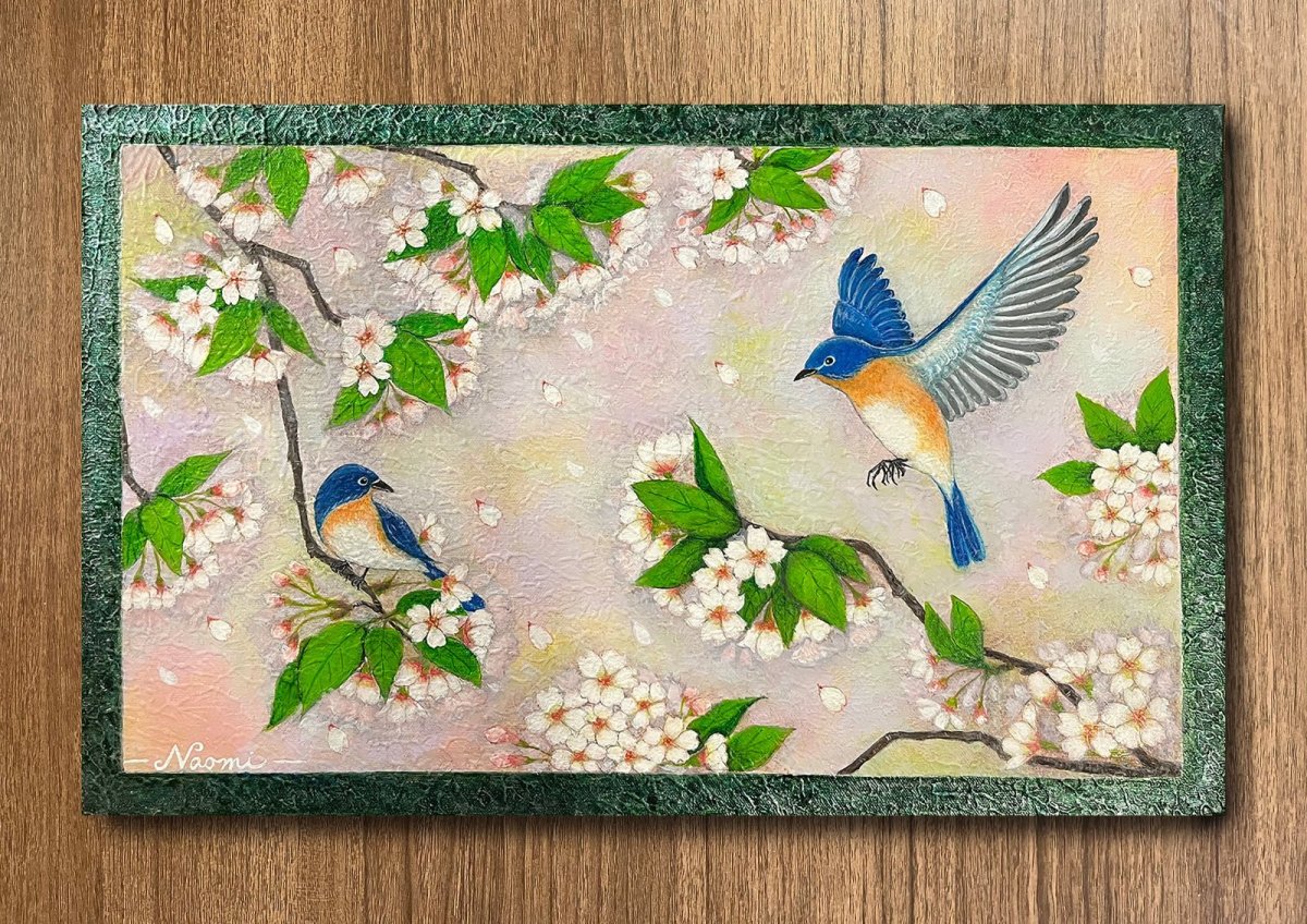 画像1: -継ぐ- その先には キャンバス 33x53cm (原画) (1)