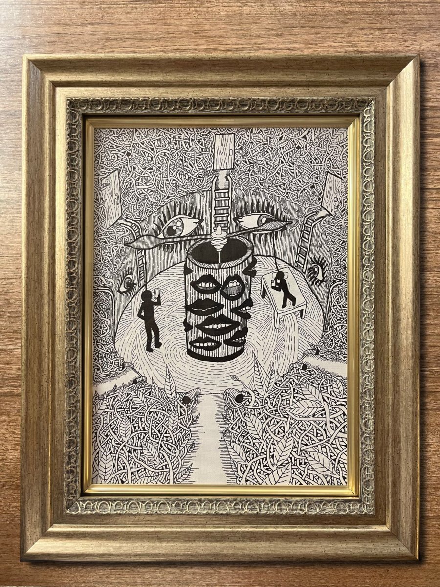 画像1: 一日経過 額サイズ 44 x 35cm (原画) (1)