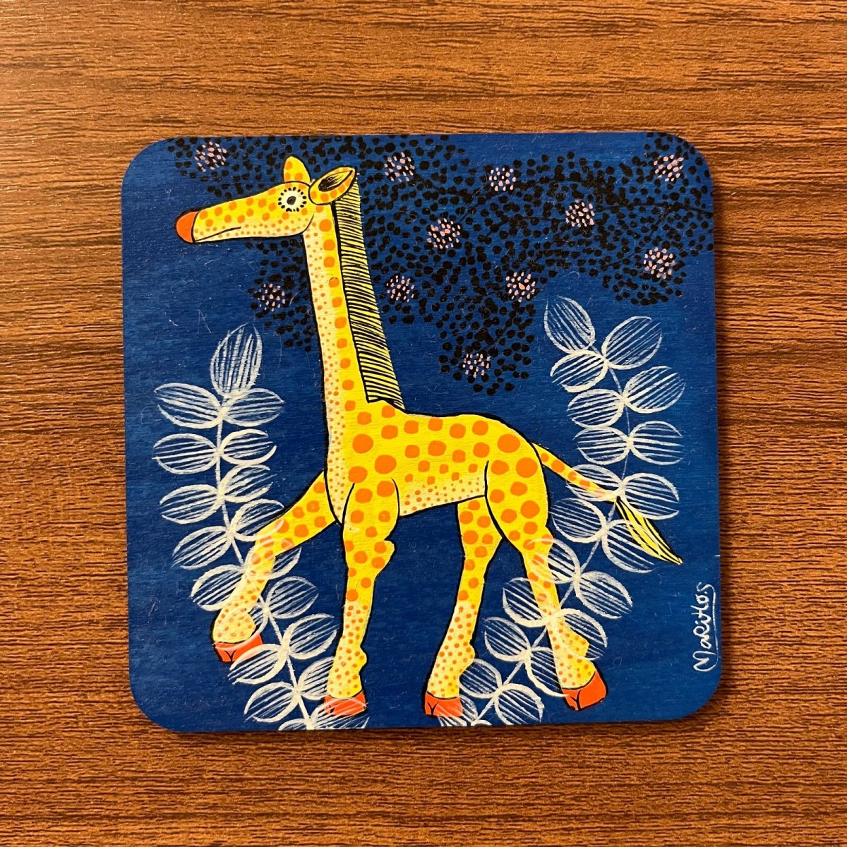 画像1: キリン Giraffe 10x10cm (原画) (1)