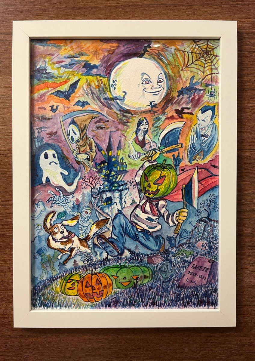 画像1: ハロウィン (原画A4サイズ) artist: K.M.tk76 (1)