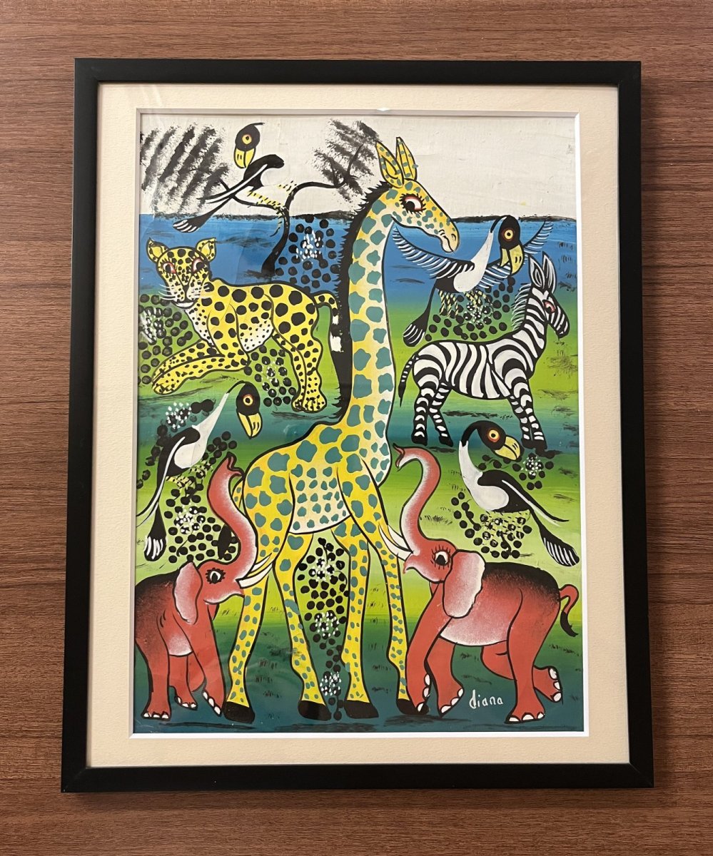 画像1: ティンガティンガ 額入り (原画) artist:Diana (1)