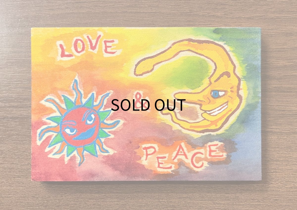 画像1: 月と太陽 moon&sun series 01 (木版, wooden board) artist: K.M.tk76 (1)