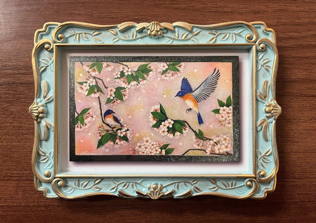 画像1: -継ぐ-その先には 約14x18,5cm (額付きポストカード、Postcard with frame) artist:Naomi (1)