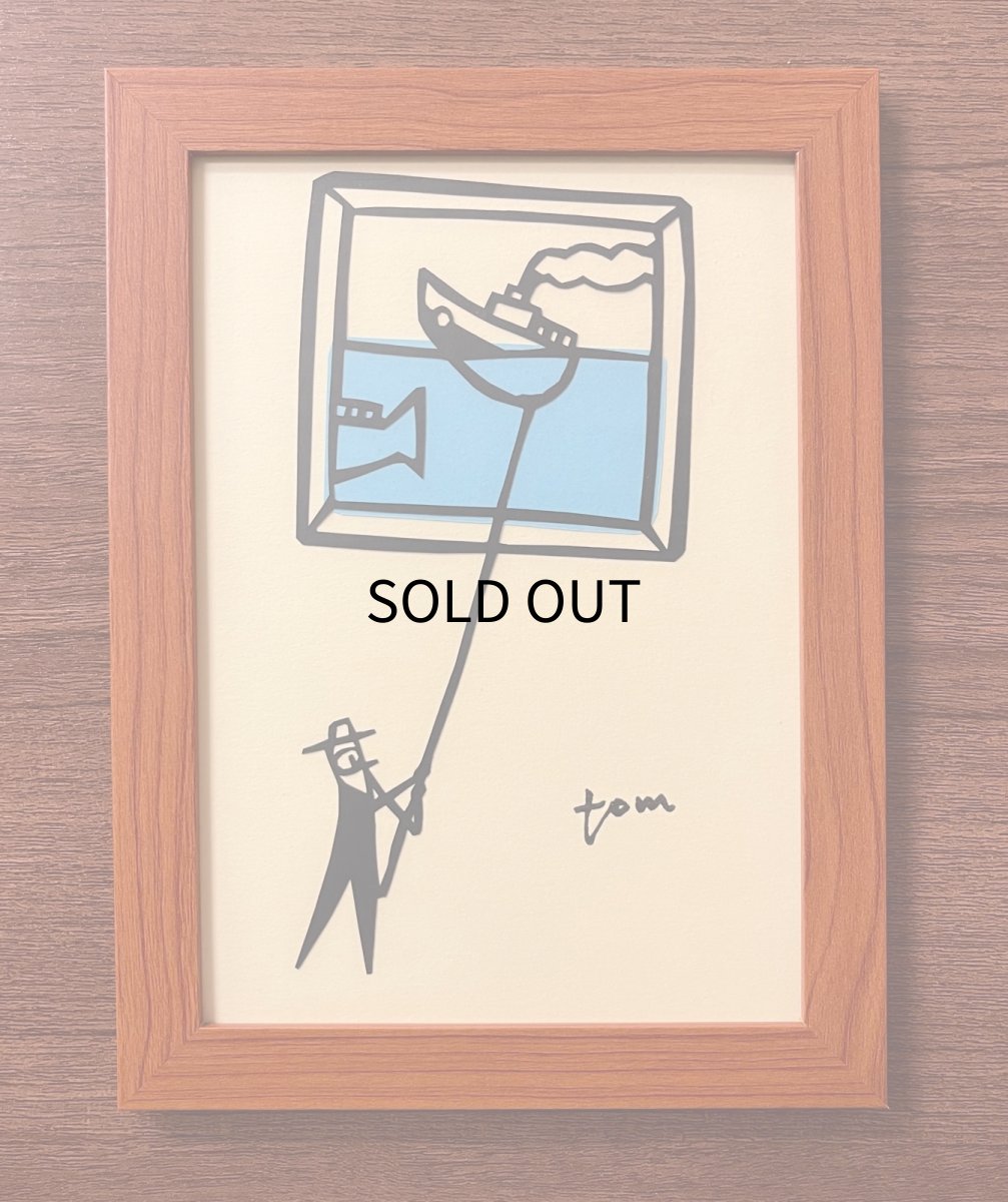 画像1: 絵画 painting (切り絵 paper cutting) 20x15cm (1)