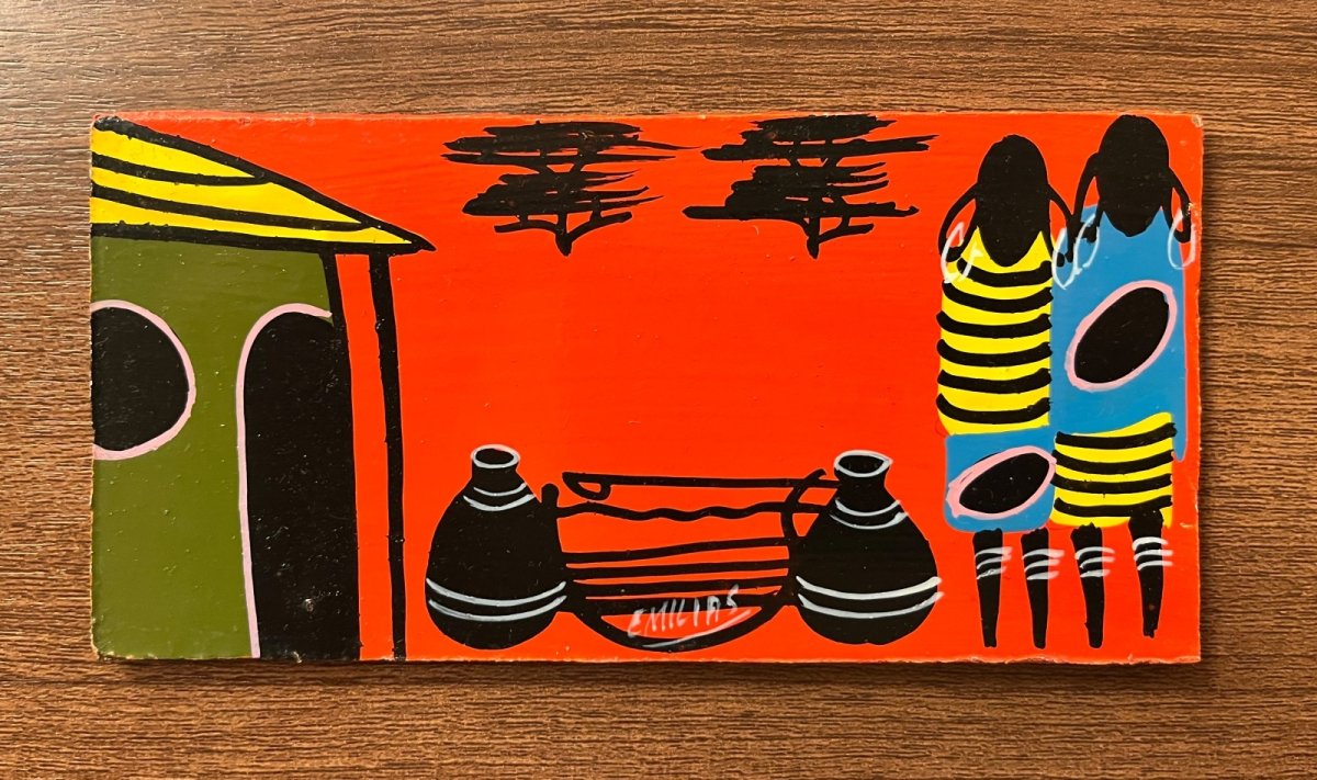 画像1: ティンガティンガ ネームプレート マサイ族 (1)