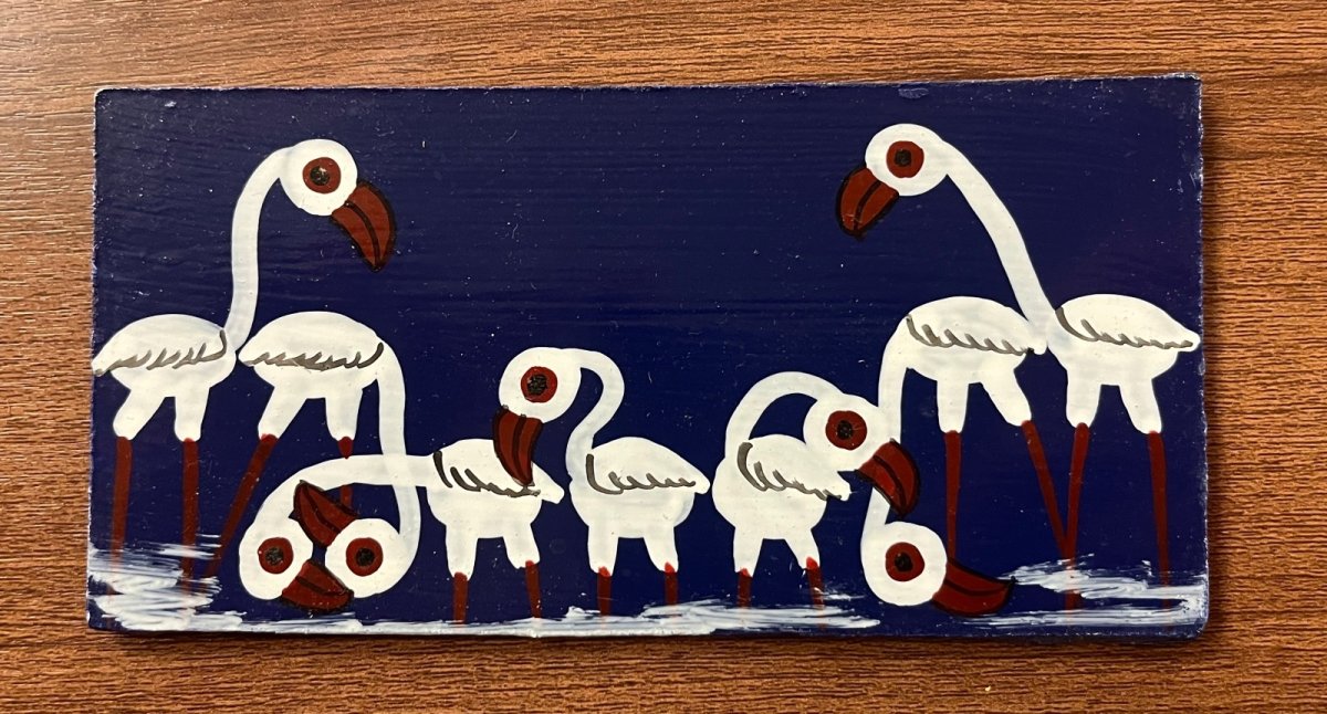 画像1: ティンガティンガ ネームプレート フラミンゴ (1)