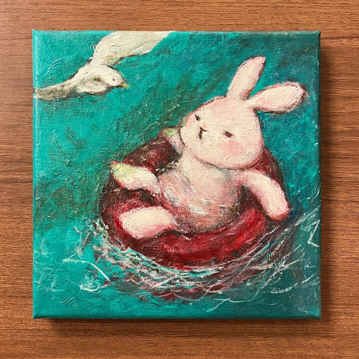 画像1: artist: Chisa Matsuo だるいウサギ05 ぷかぷか漂ううさぎ (1)