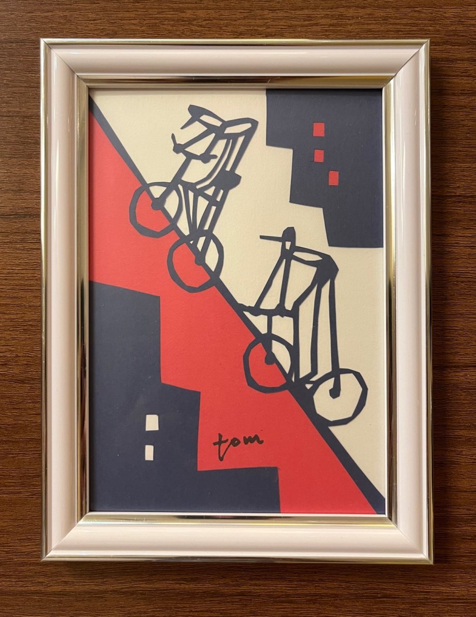 画像1: ツール・ド・フランス Le Tour de France (切り絵 paper cutting) 20x15cm (1)